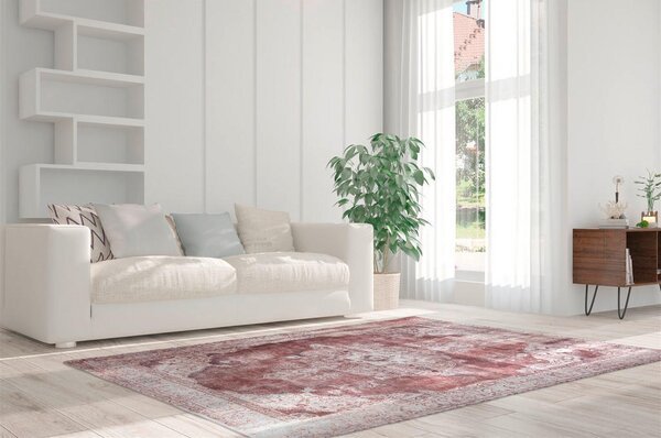 RAVNO TKANA PREPROGA Vintage 8400 Elfenbein 140/200 cm potiskano krem barve