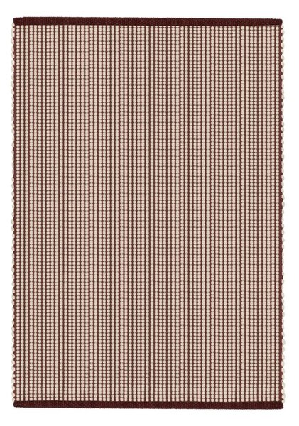 Bordo rdeča/v naravni barvi ročno tkana volnena preproga 140x200 cm Talo – noo.ma