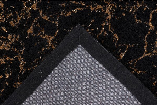 RAVNO TKANA PREPROGA Bijou 225 Schwarz / Gold 80/150 cm črna, zlate barve