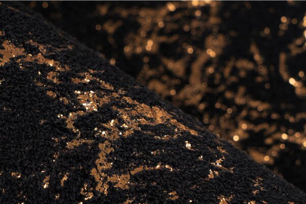 RAVNO TKANA PREPROGA Bijou 225 Schwarz / Gold 80/150 cm črna, zlate barve