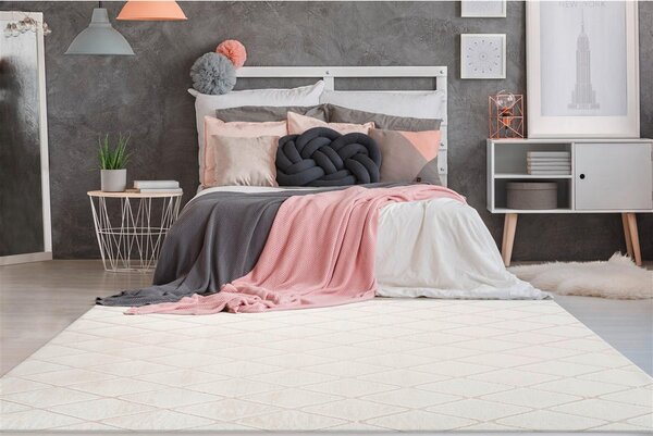 PREPROGA Vivica 225 Weiß / Creme 80/150 cm taftano krem barve, bela