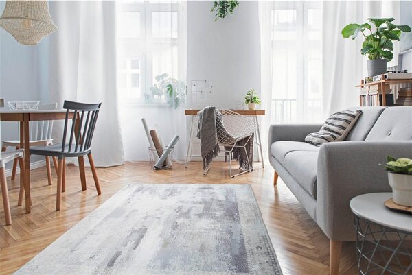 RAVNO TKANA PREPROGA Galaxy 1525 Grau 80/150 cm tkano siva