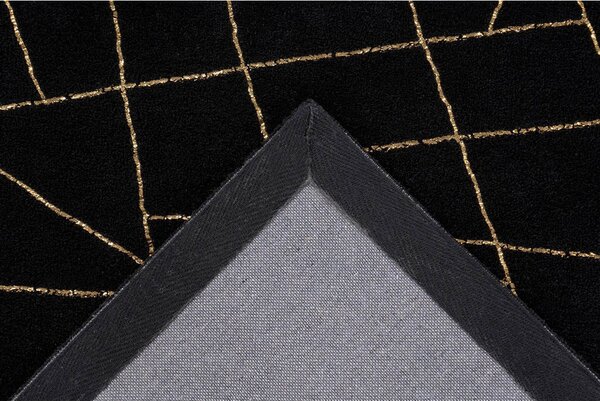RAVNO TKANA PREPROGA Bijou 125 Schwarz / Gold 120/170 cm črna, zlate barve