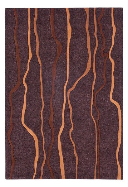 RAVNO TKANA PREPROGA 70/140 cm taftano oranžna, rjavosiva