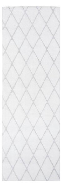 PREPROGA Vivica 225 Weiß / Graublau 80/250 cm taftano siva, bela