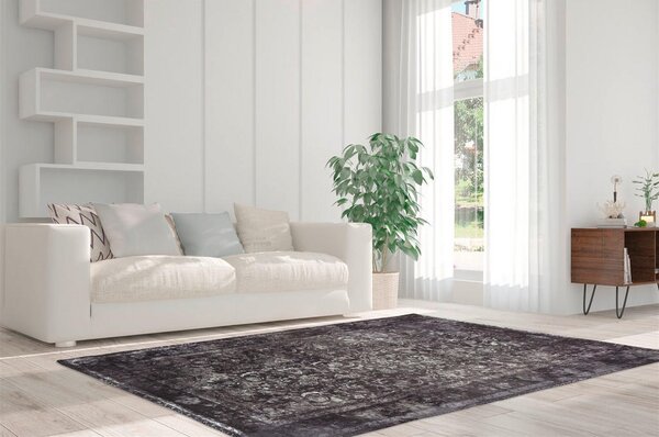 RAVNO TKANA PREPROGA Vintage 8404 Grau 140/200 cm potiskano siva