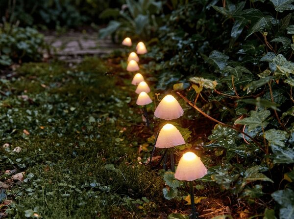 Vrtna LED svetila MUSHROOMS 20 kosov, 380 cm