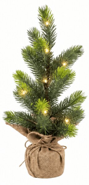 Umetno božično drevo MALI SMREK z LED osvetlitvijo, 37 cm