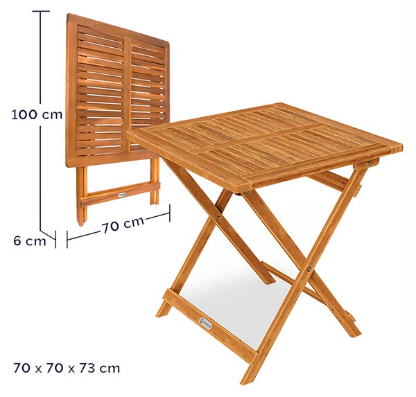 Casaria Vrtna miza iz akacijevega lesa 70 x 70 cm