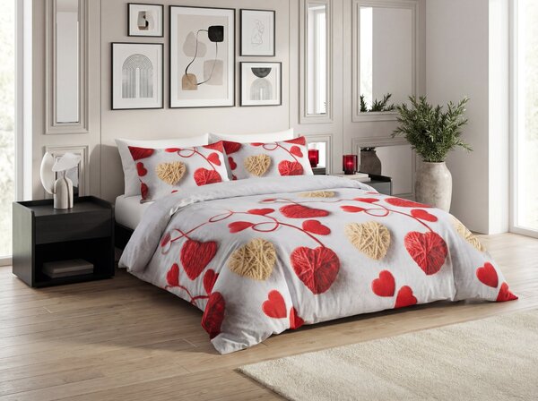 Posteljnina iz mikrovlaken VELHEART rdeča Dimenzije posteljnine: 2 kom 70 x 80 cm | 160 x 200 cm