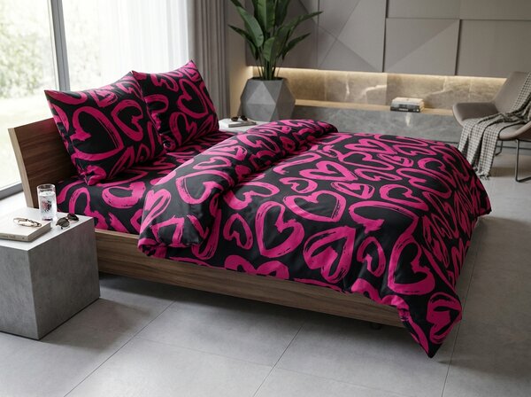 Posteljnina iz mikrovlaken AMORYS roza Dimenzije posteljnine: 2 kom 70 x 80 cm | 160 x 200 cm