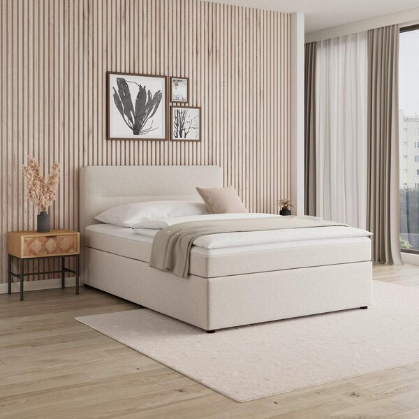 Bessagi Home Postelja Z Vzmetnico Marco, 140x200, Krem Barve