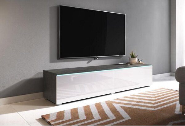 P & B Nizka Omarica Lowa, Antracit, Bela, Led
