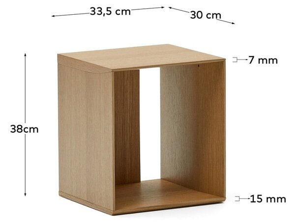 Sistem modularnih polic v hrastovem dekorju 34x38 cm Litto – Kave Home