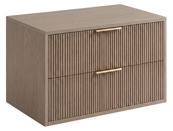Kopalniška omarica pod umivalnikom Rea Mono 80cm Grey Oak