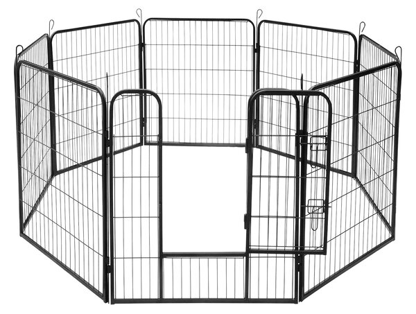 8 delna kovinska modularna ograda za kužke ali mačke 80x100cm