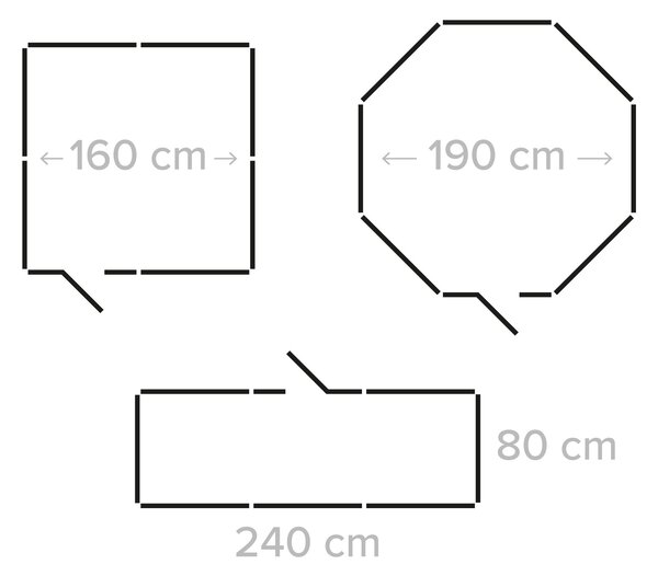 8 delna kovinska modularna ograda za kužke ali mačke 80x100cm