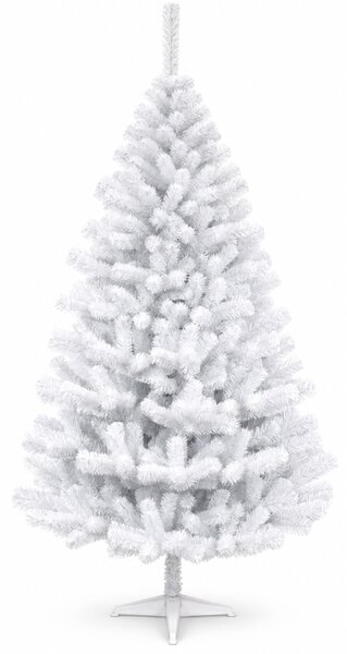 JAKS Umetna božična jelka 120 cm, bela, s stojalom