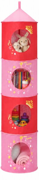 Viseča košara za igrače PRINCESS 120x30 cm, roza/rdeča