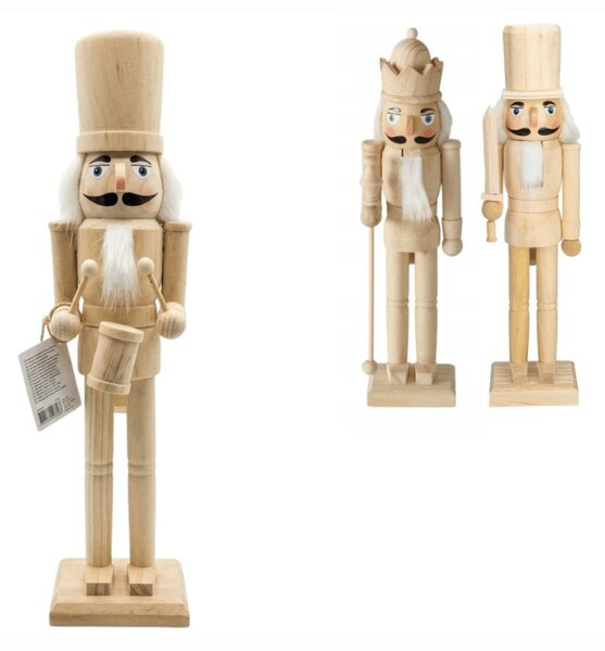 Leseni orehovilček ROYAL GUARD 38 cm, naravni les