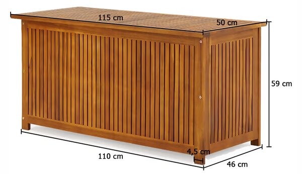 Casaria Škatla za shranjevanje iz akacijevega lesa 115 x 50 x 59 cm