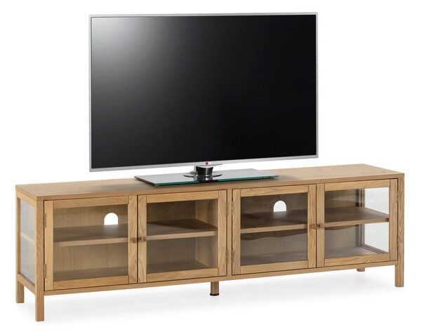 TV omarica v hrastovem dekorju v naravni barvi 160x50x40 cm Ceci – MOME