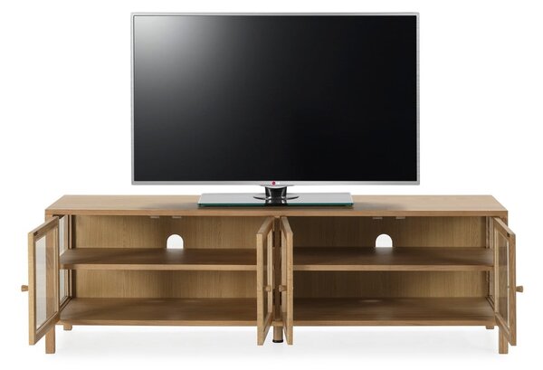 TV omarica v hrastovem dekorju v naravni barvi 160x50x40 cm Ceci – MOME