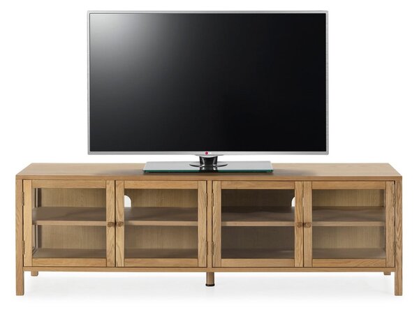 TV omarica v hrastovem dekorju v naravni barvi 160x50x40 cm Ceci – MOME