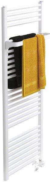 Kopalniški radiator z električnim grelnikom in obešalnikom Bial Alta (45 x 137,4 cm, 600 W, bela, set)