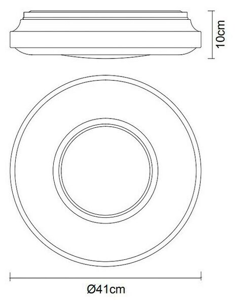 LED stropna svetilka Lavida (24 W, Ø x V: 41 x 10 cm, bela)