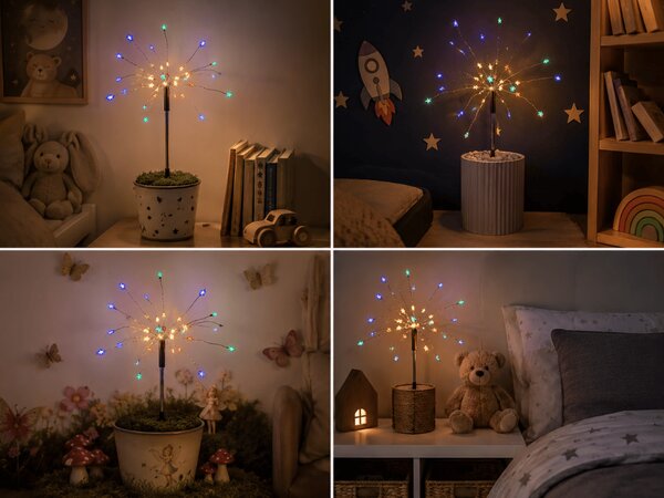 LED lučke STARRY SKY 40 LED 80x30 cm, barvne