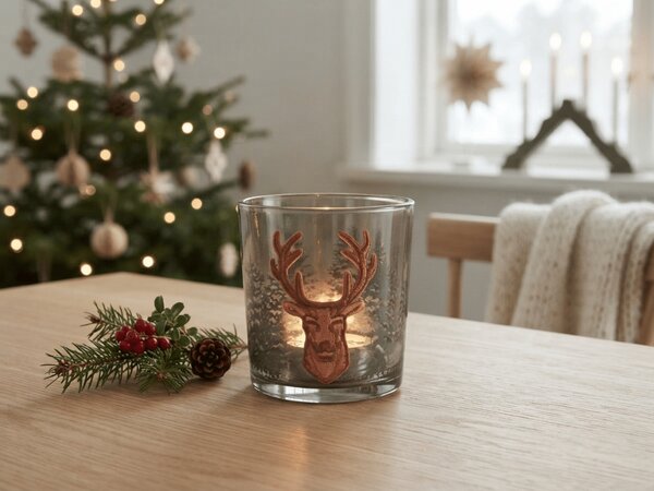 Sveča za čajne svečke FOREST DEER 9 cm