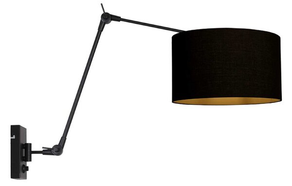 Steinhauer Stenna svetilka Prestige Chic črna/črna-zlata izstop 90 cm, zatemnjen, Črna, Dnevna soba / jedilnica, Kovina