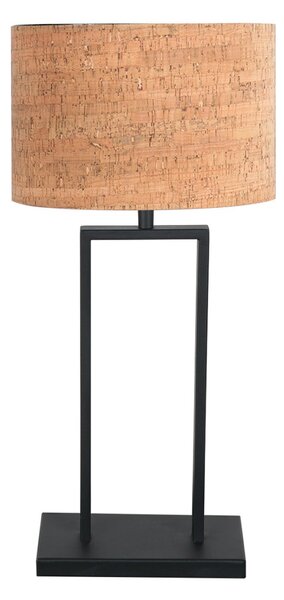 Steinhauer Namizna svetilka Stang 4364ZW, črna/rjava kot pluta, višina 55 cm, Črna, Dnevna soba / jedilnica, Kovina, Sodobni