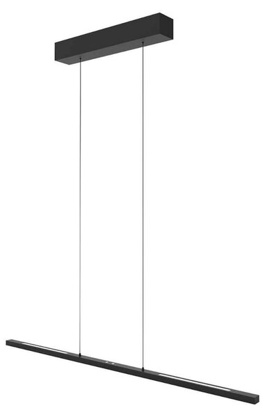 Steinhauer LED viseča svetilka Bande, gor/dol, črna, 120 cm, CCT, zatemnitev, zatemnjen, Črna, Dnevna soba / jedilnica, Kovina, Sodobni