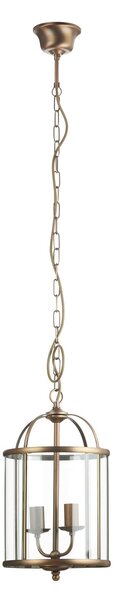 Steinhauer Visoka svetilka Pimpernel, Ø 23 cm, bronasta, prozorno steklo, zatemnjen, Bronasta / starinska medenina, Hodnik, Kovina, Antični