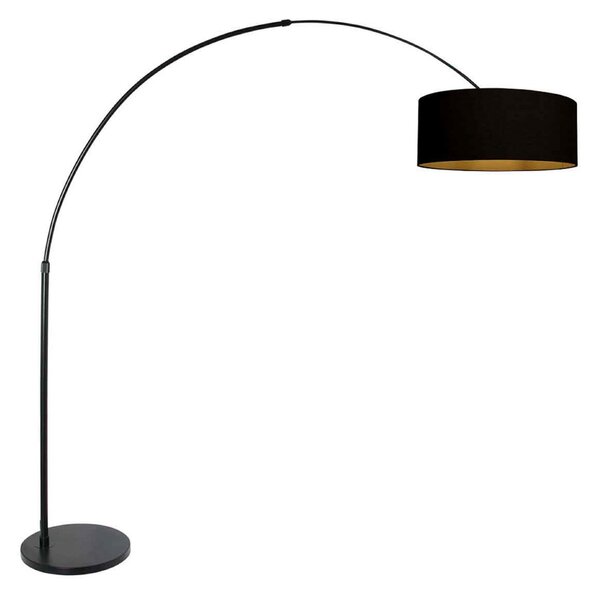 Steinhauer Stojna svetilka Sparkled Light črna/črna-zlata, 240 cm, zatemnjen, Črna, Dnevna soba / jedilnica, Kovina, Sodobni, Namizno senčilo