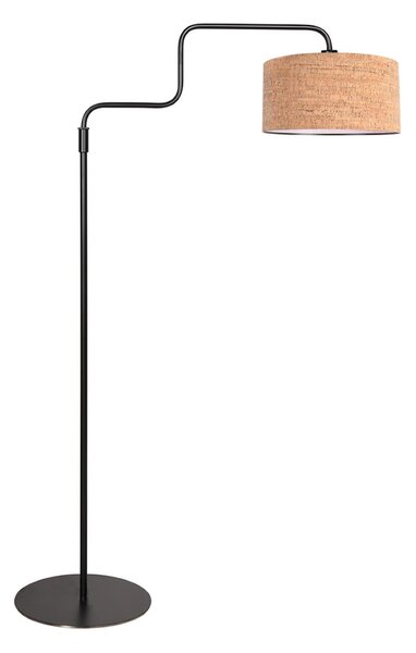 Steinhauer Stojna svetilka Bloeba, črna/rjava, višina 165 cm, pluta, zatemnjen, Rjava / rjasta, Dnevna soba / jedilnica, Kovina, Sodobni