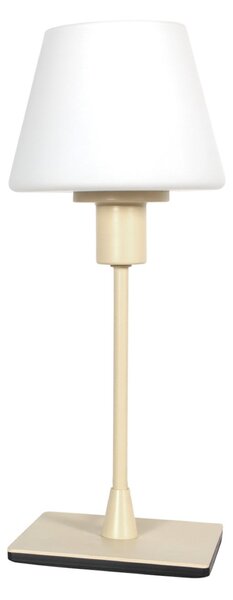 Steinhauer Namizna svetilka Ancilla, krem, višina 33 cm, kovina, steklo, E14, Bela, Dnevna soba / jedilnica, Steklo