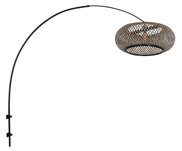 Steinhauer Stenska svetilka Sparkled Light 4405ZW, črna/črni bambus, E27, Črna, Dnevna soba / jedilnica, Kovina