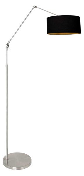 Steinhauer Stojna svetilka Prestige Chic v barvi jekla/črno-zlata, višina 250 cm, zatemnjen, Kovinska, Dnevna soba / jedilnica, Kovina
