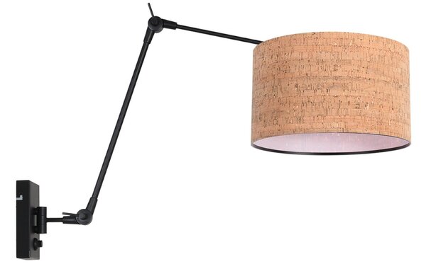 Steinhauer Stenna svetilka Prestige Chic črna/rjava, izstop 90 cm, pluta, zatemnjen, Črna, Dnevna soba / jedilnica, Kovina