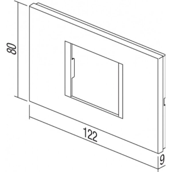 Okvir za modularne vtičnice in stikala TEM Line 2/3M AT (2 modula, antracit )