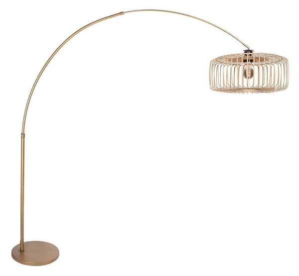 Steinhauer Stojna svetilka Sparkled Light bronasta/rjava, 240 cm, les, zatemnjen, Bronasta / starinska medenina, Dnevna soba / jedilnica, Kovina, Sodobni