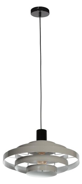 Steinhauer Obesna svetilka Halo Cirque, siva, kovina, Ø 50 cm, E27, zatemnjen, Siva, Dnevna soba / jedilnica, Kovina, Sodobni