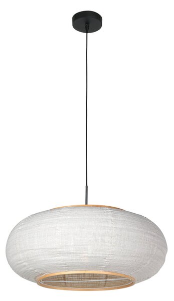 Steinhauer Visoka svetilka Sparkled Light, črna/siva platnina, Ø 60 cm, Črna, Dnevna soba / jedilnica, Tkanine / tekstil