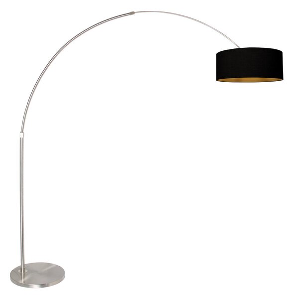 Steinhauer Stojna svetilka Sparkled Light jeklo/črno-zlata 240 Chintz, zatemnjen, Kovinska, Dnevna soba / jedilnica, Kovina, Sodobni, Stoječe senčilo