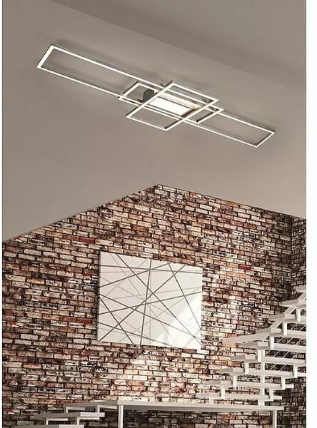 LED stropna svetilka Trio Leuchten Irvine (60 W, 6,5 x 105 x 42 cm, mat nikelj)