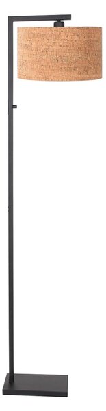 Steinhauer Stojna svetilka Stang, črna/rjava, višina 160 cm, pluta, Črna, Dnevna soba / jedilnica, Kovina, Sodobni