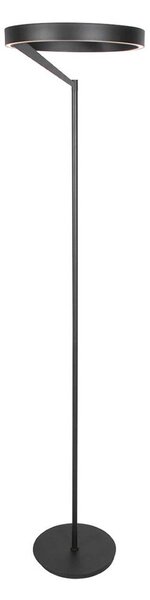 Steinhauer LED stoječa svetilka Mykty, črna, višina 170 cm, kovina 2-flg. CCT, zatemnjen, Črna, Dnevna soba / jedilnica, Kovina, Sodobni